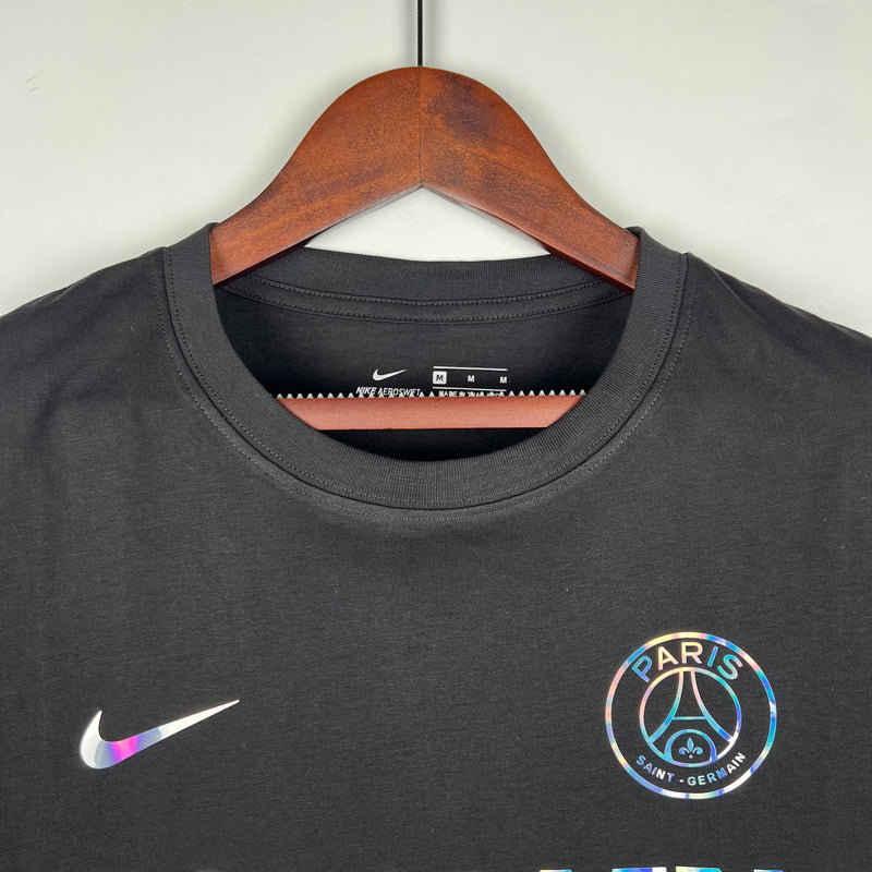 Camisa PSG - Torcedor | 23/24 - Camiseta de Algodão Preta