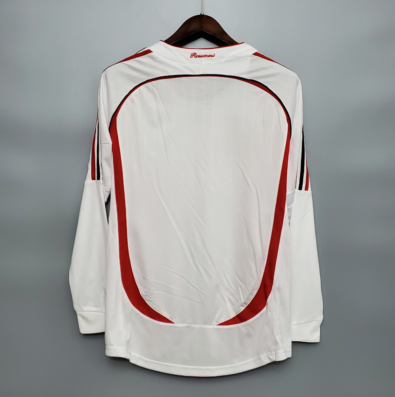 Camisa A.C Milan - Retrô Manga Longa | 06/07 (Fora)