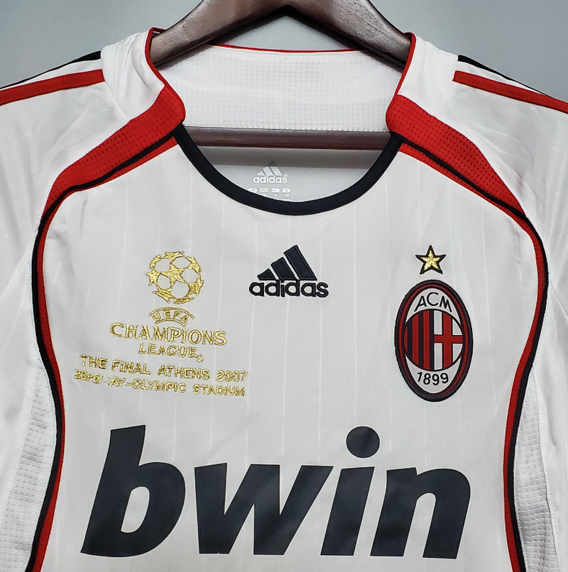Camisa A.C Milan - Retrô Manga Longa | 06/07 (Fora)