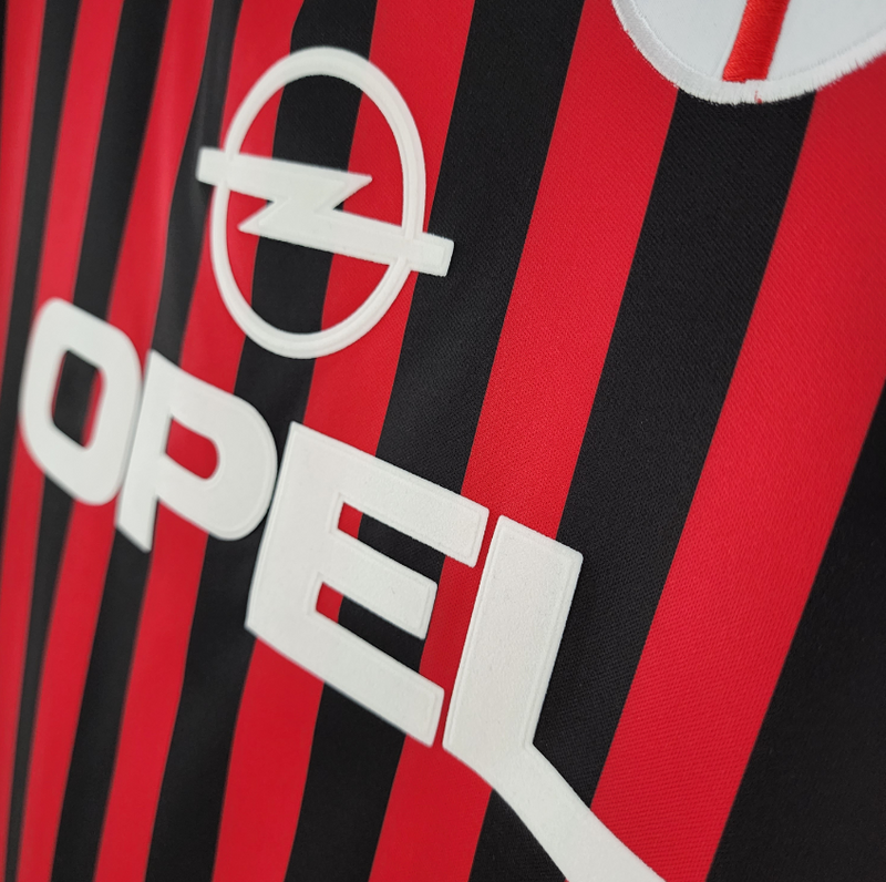 Camisa A.C Milan - Retrô Manga Longa 99/00 (Casa)