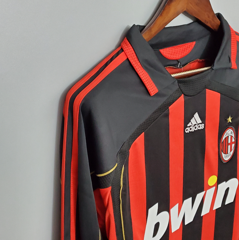 Camisa A.C Milan  - Retrô Manga Longa| 06/07 (Casa)