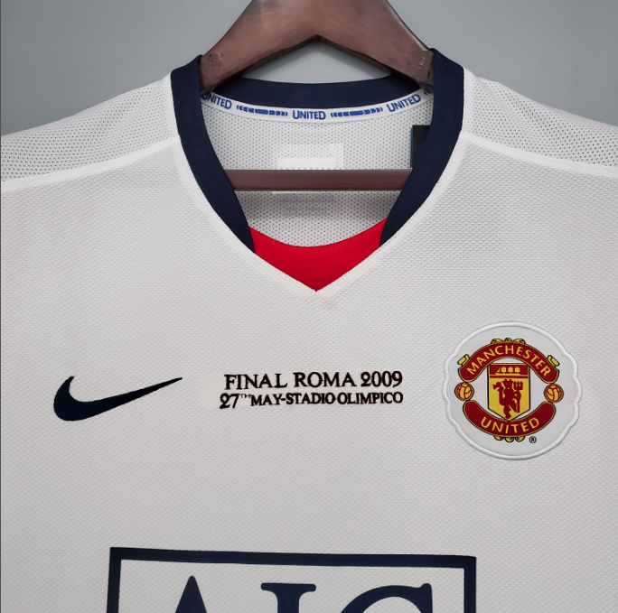 Camisa Manchester United - Retrô | 08/09 - Champions League - Branca - (Fora)