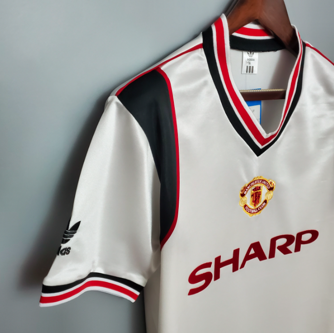 Camisa Manchester United - Retrô | 1985 - Branca