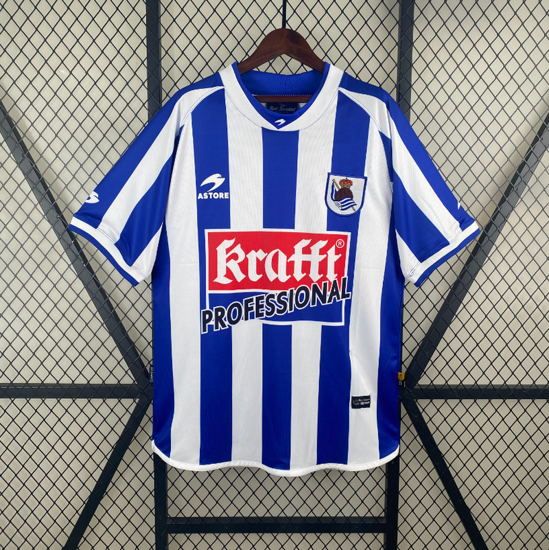 Camisa Real Sociedad - Retrô | 02/03 - (Casa)