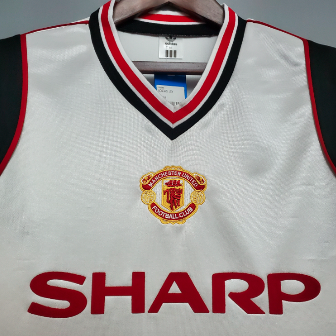 Camisa Manchester United - Retrô | 1985 - Branca