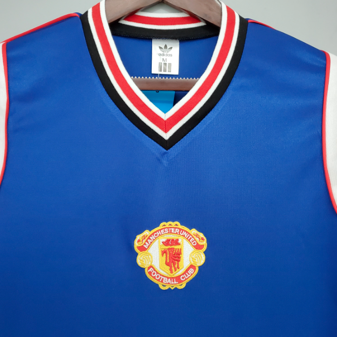 Camisa Manchester United - Retrô | 85/86 - Azul - (Fora)