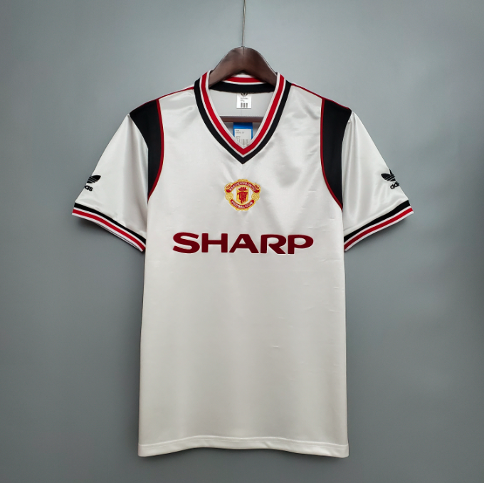 Camisa Manchester United - Retrô | 1985 - Branca