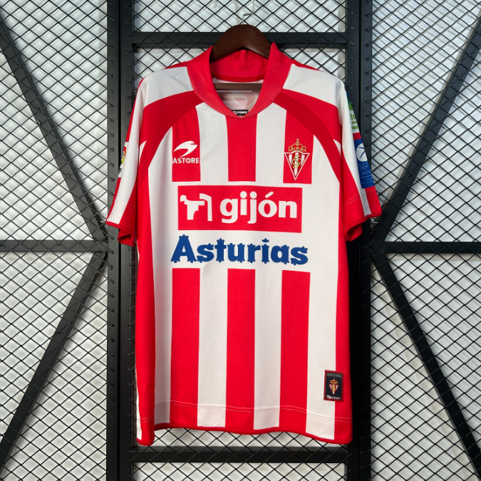 Camisa Sporting Gijon - Retrô | 08/09 - Tamanho da Casa